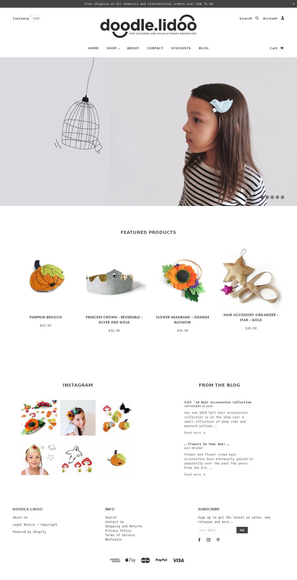 doodlelidoo.com — Shopify storefront screenshot
