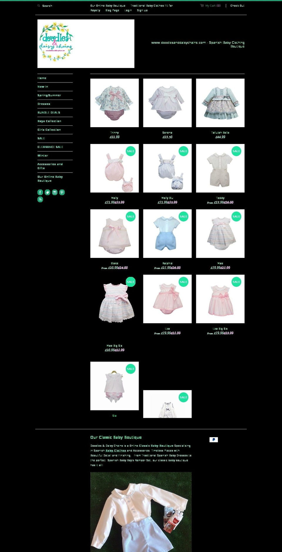 doodlesanddaisychains.com — Shopify storefront screenshot