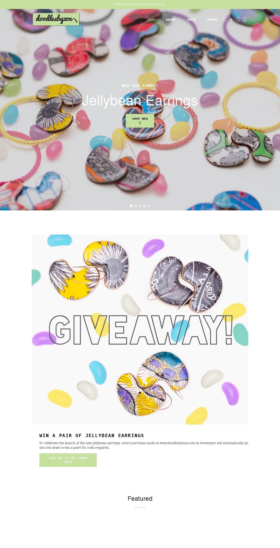 doodlesbyzoe.com shopify website screenshot