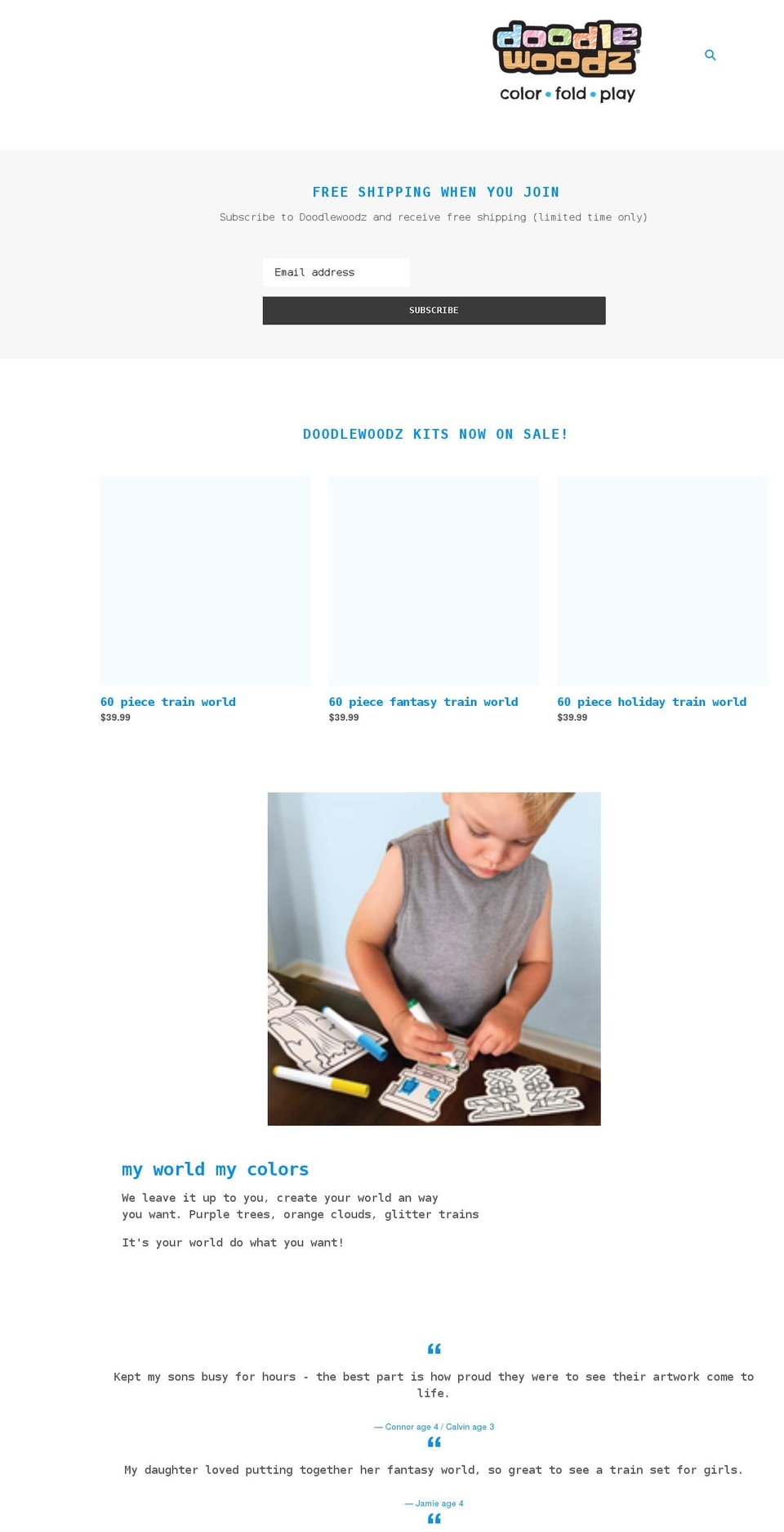 doodlewoodz.com shopify website screenshot