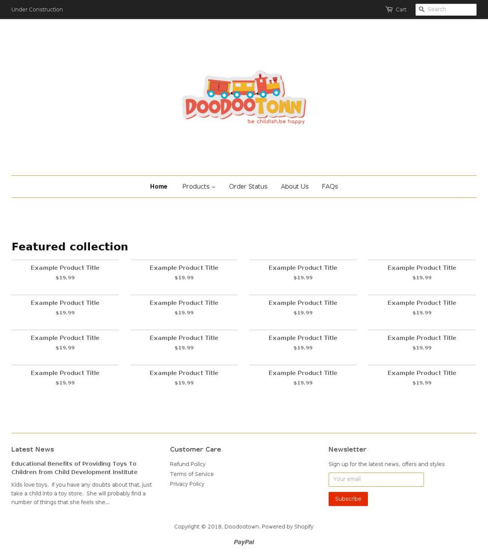 doodootown.com — Shopify storefront screenshot