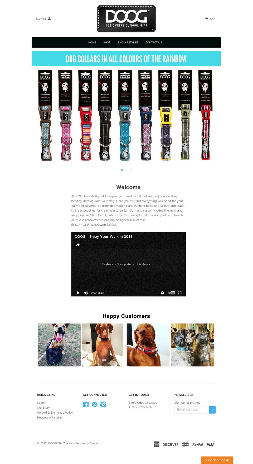 doogusa.com shopify website screenshot