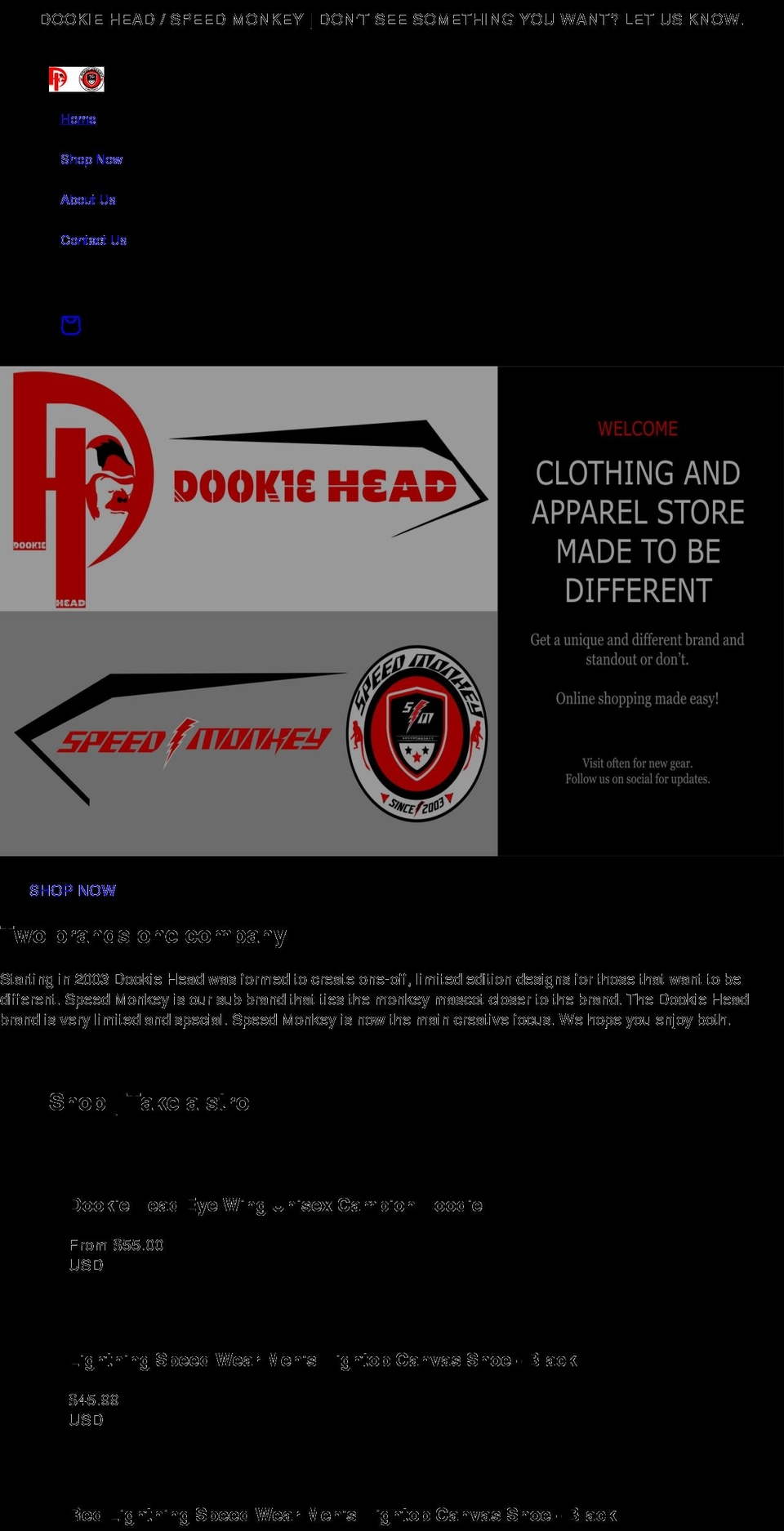 dookiehead.com shopify website screenshot