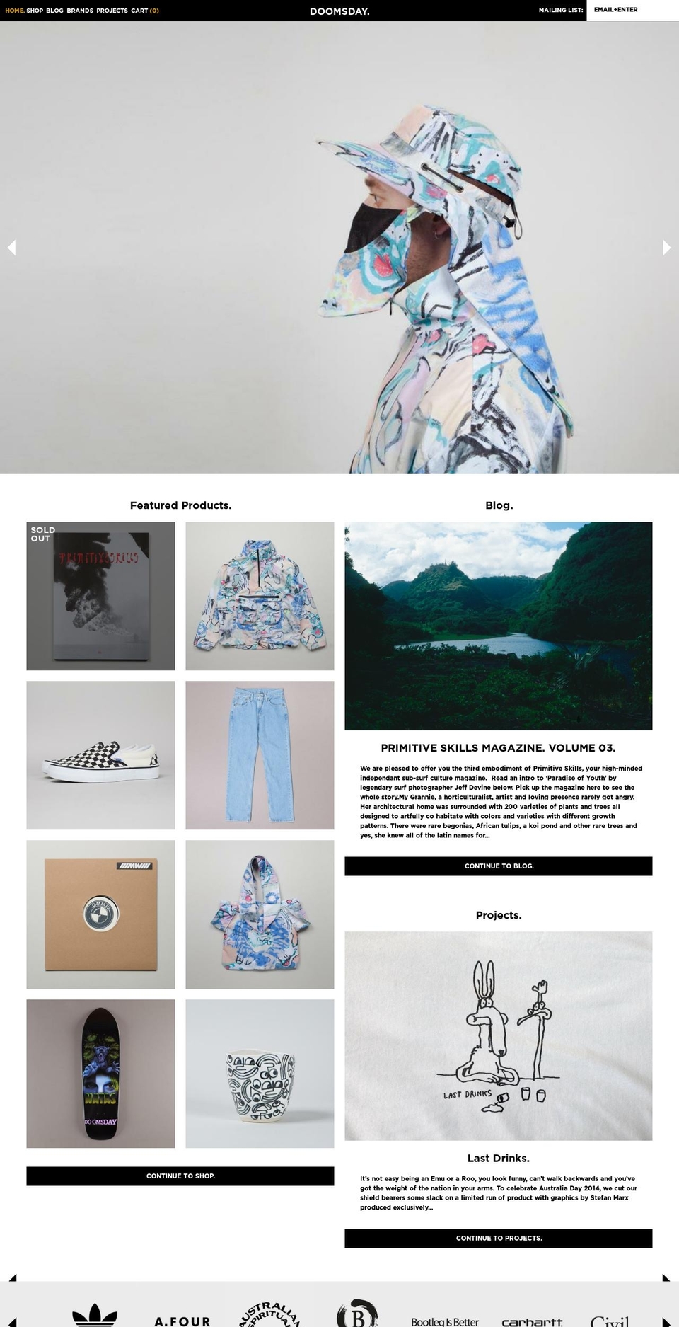 doomsday-store.com.au shopify website screenshot