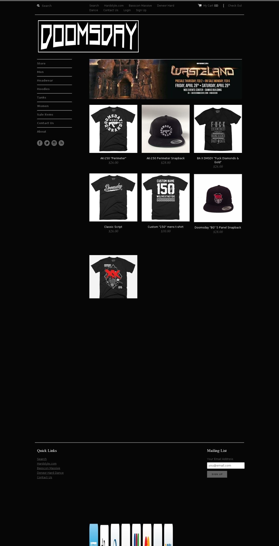 doomsdaybrand.com shopify website screenshot