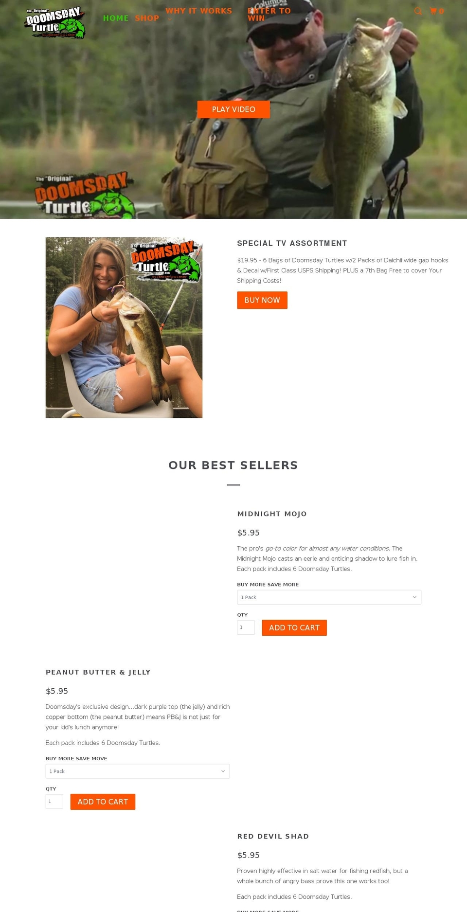 doomsdayturtle.net shopify website screenshot