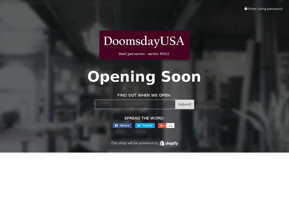 doomsdayusa.com — Shopify storefront screenshot