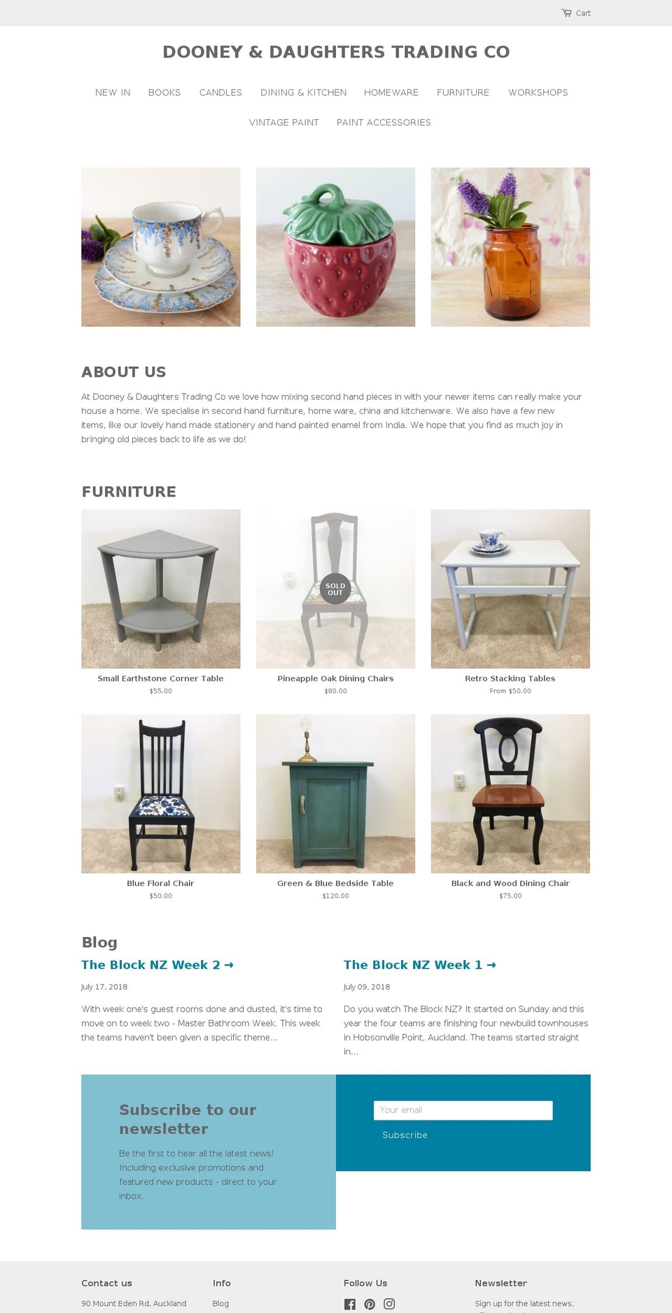 dooneyanddaughters.com — Shopify storefront screenshot