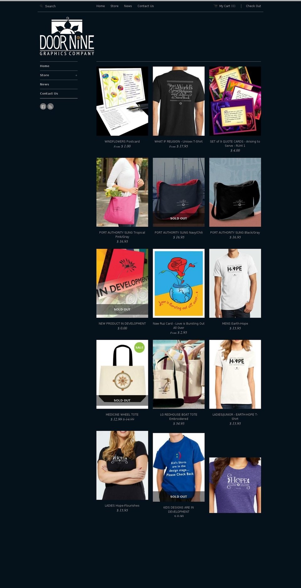 door9graphics.com shopify website screenshot