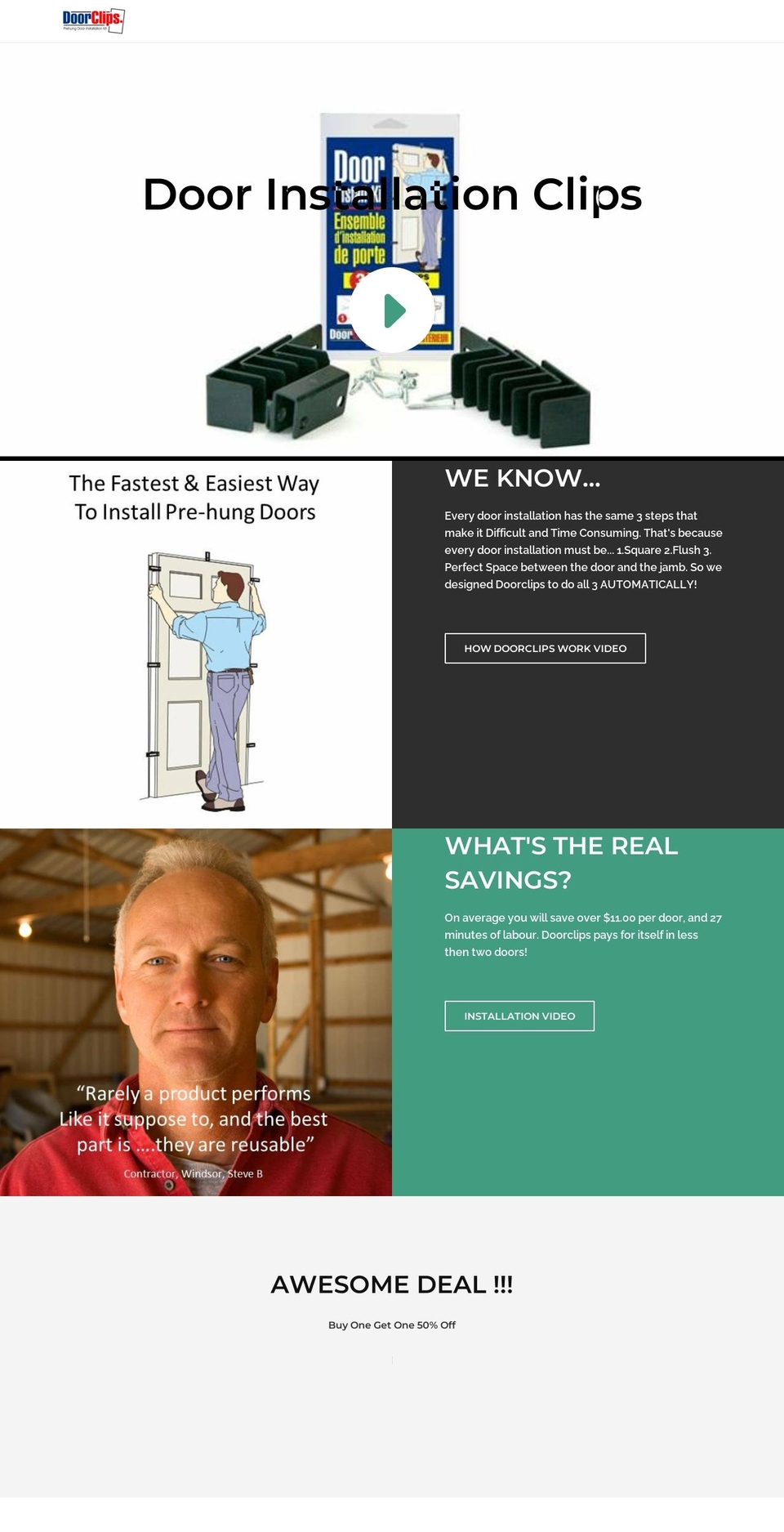 doorclips.com shopify website screenshot