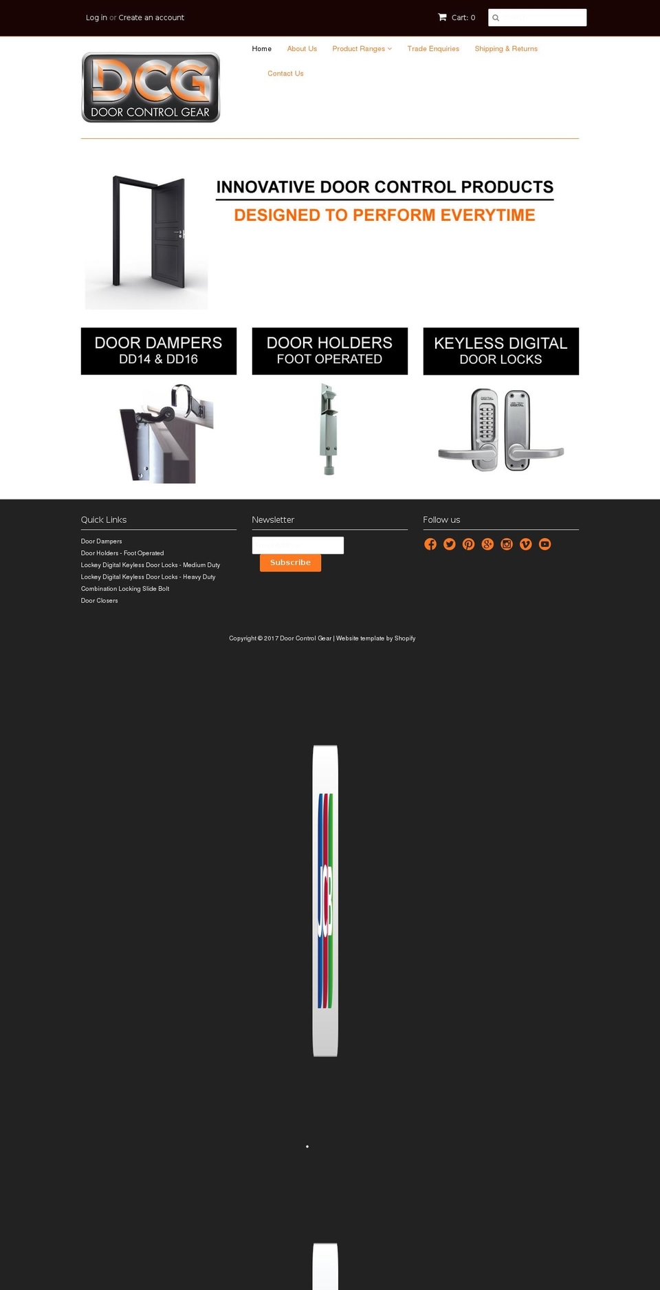 doorcontrolgear.com shopify website screenshot