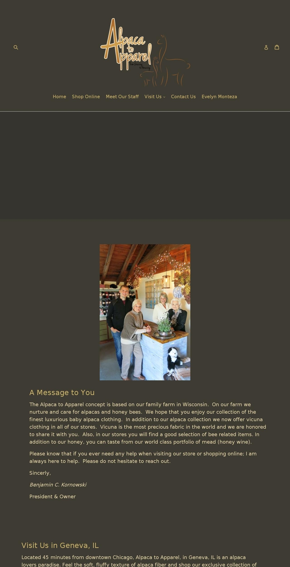 doorcountyalpacas.com — Shopify storefront screenshot