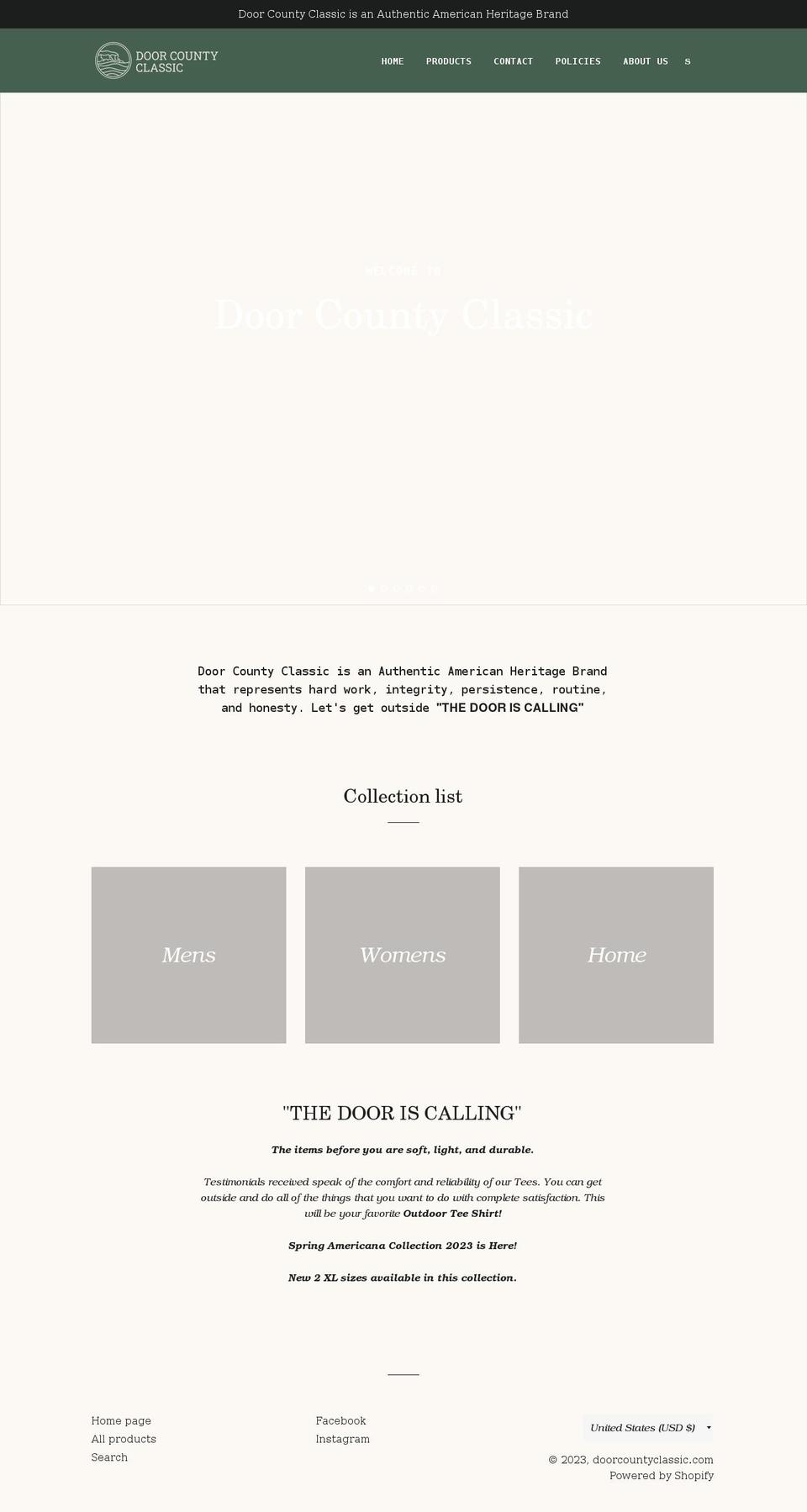 doorcountyclassic.com shopify website screenshot