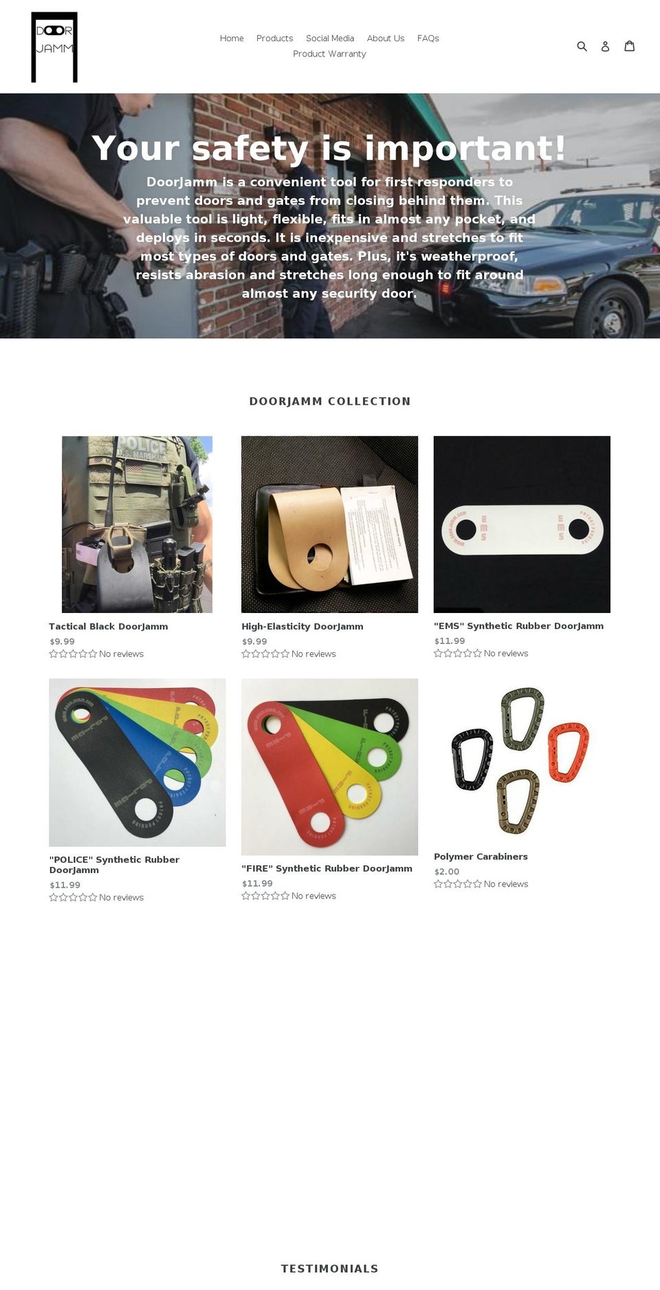 doorjamm.com shopify website screenshot