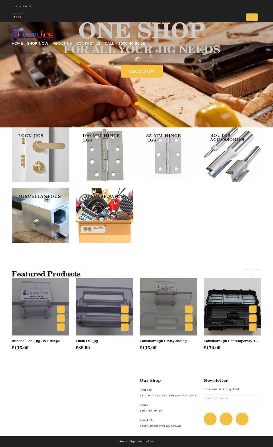 doorjigs.com.au shopify website screenshot