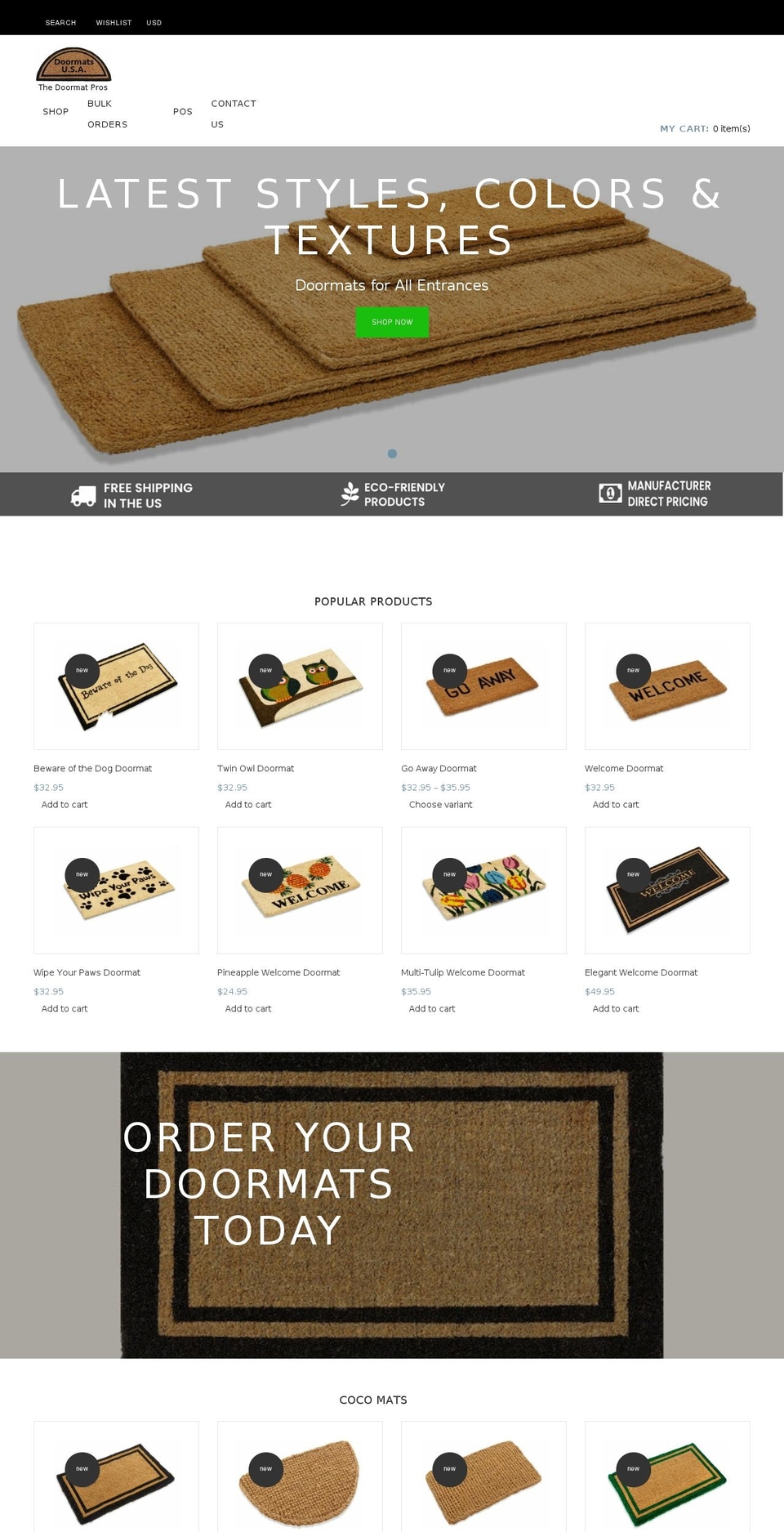 doormatsusa.com shopify website screenshot