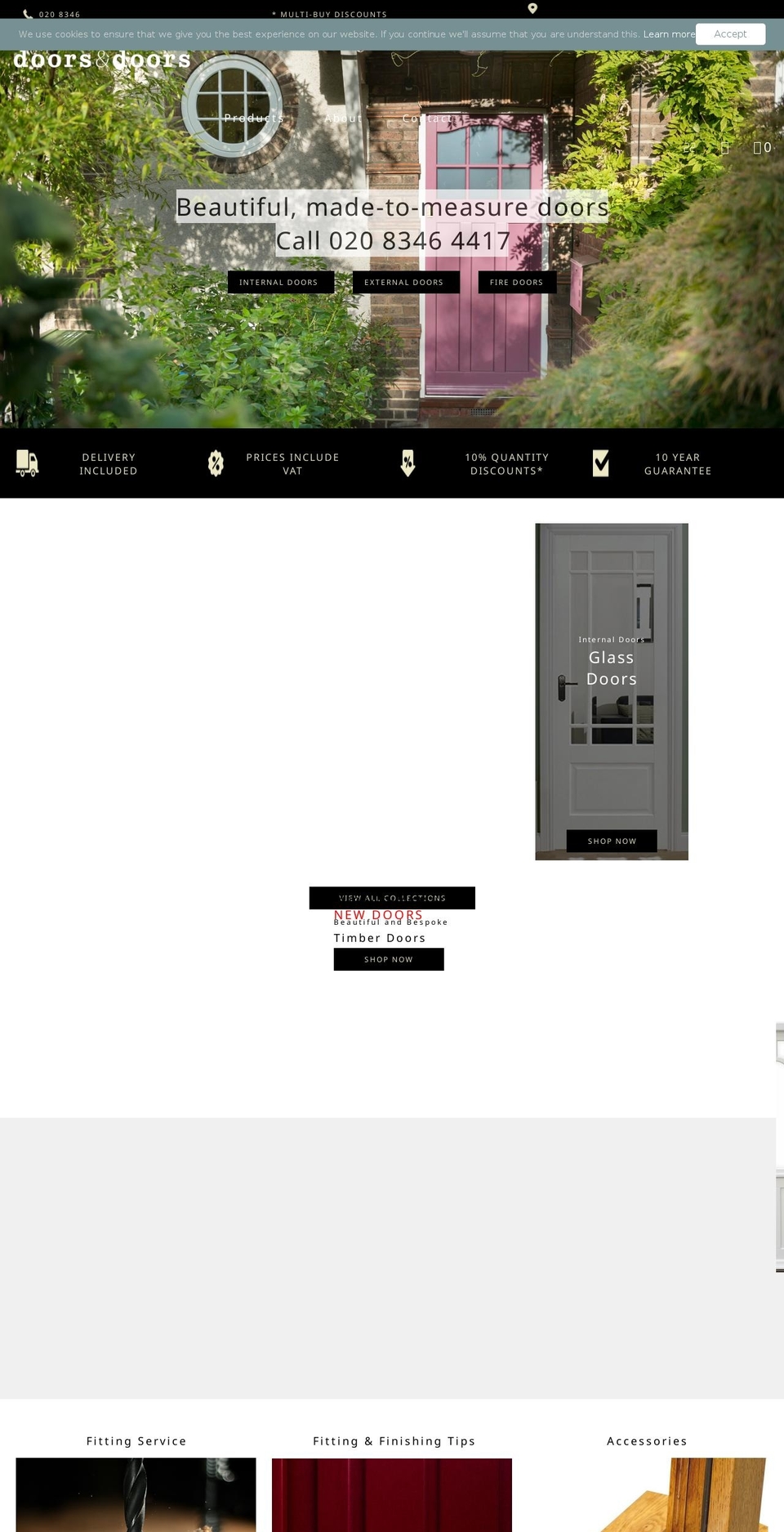 doorsanddoors.co.uk shopify website screenshot