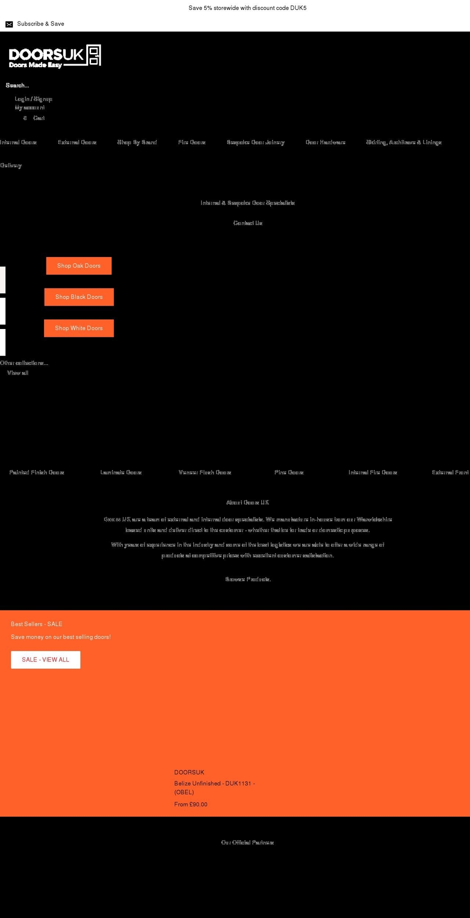doorsuk.co.uk shopify website screenshot