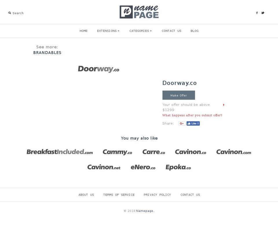 doorway.co shopify website screenshot