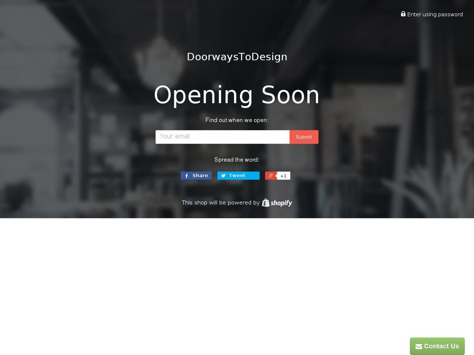doorwaystodesign.com shopify website screenshot
