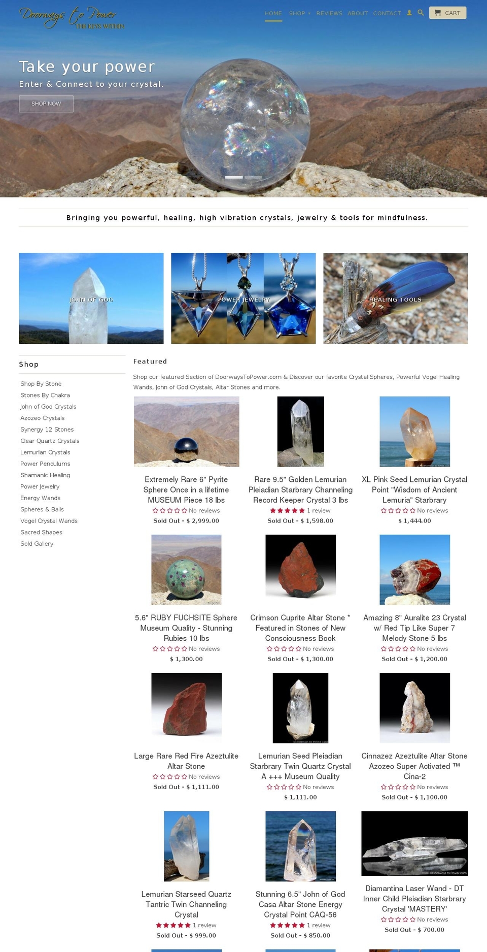 doorwaystopower.com shopify website screenshot