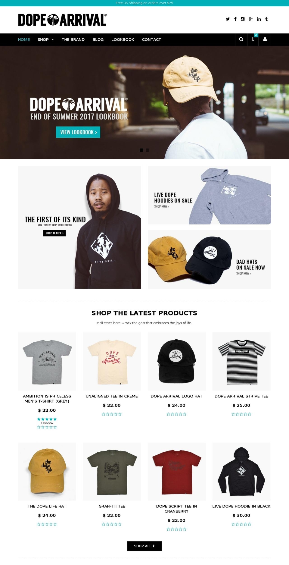 dopearrival.com — Shopify storefront screenshot