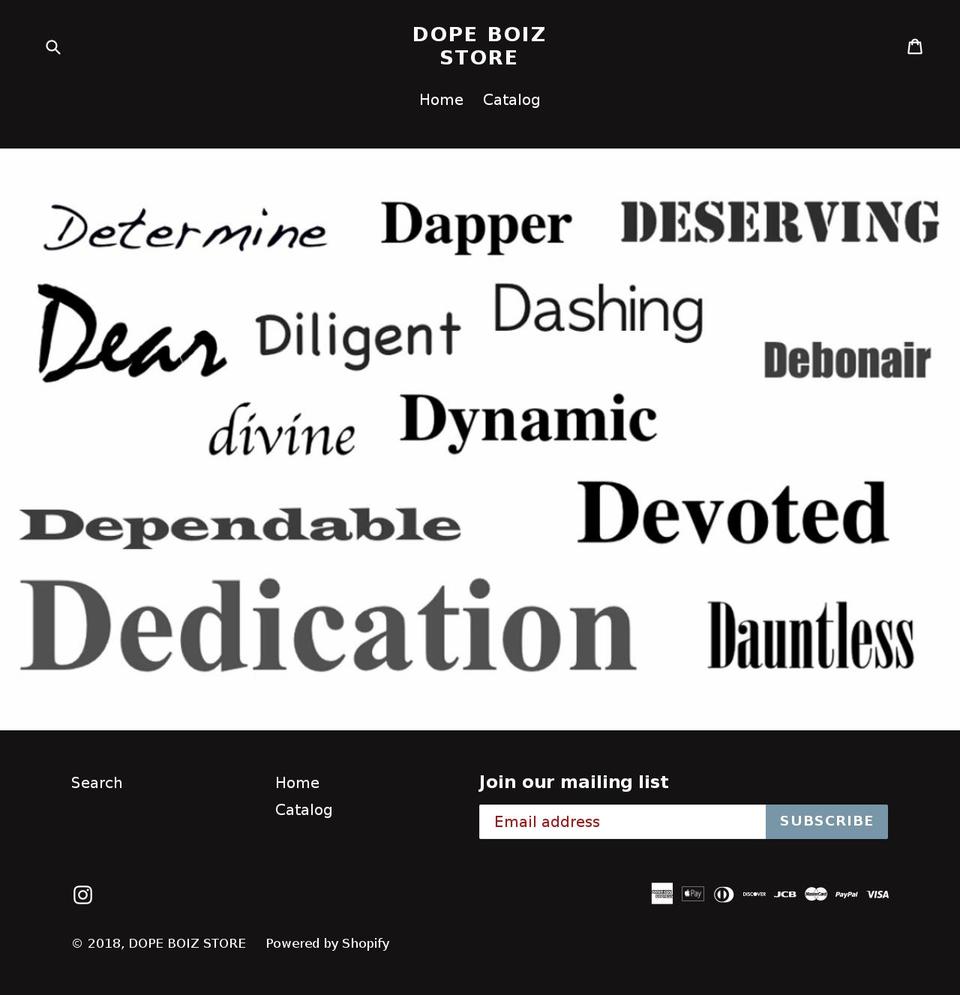 dopeboiz.com — Shopify storefront screenshot