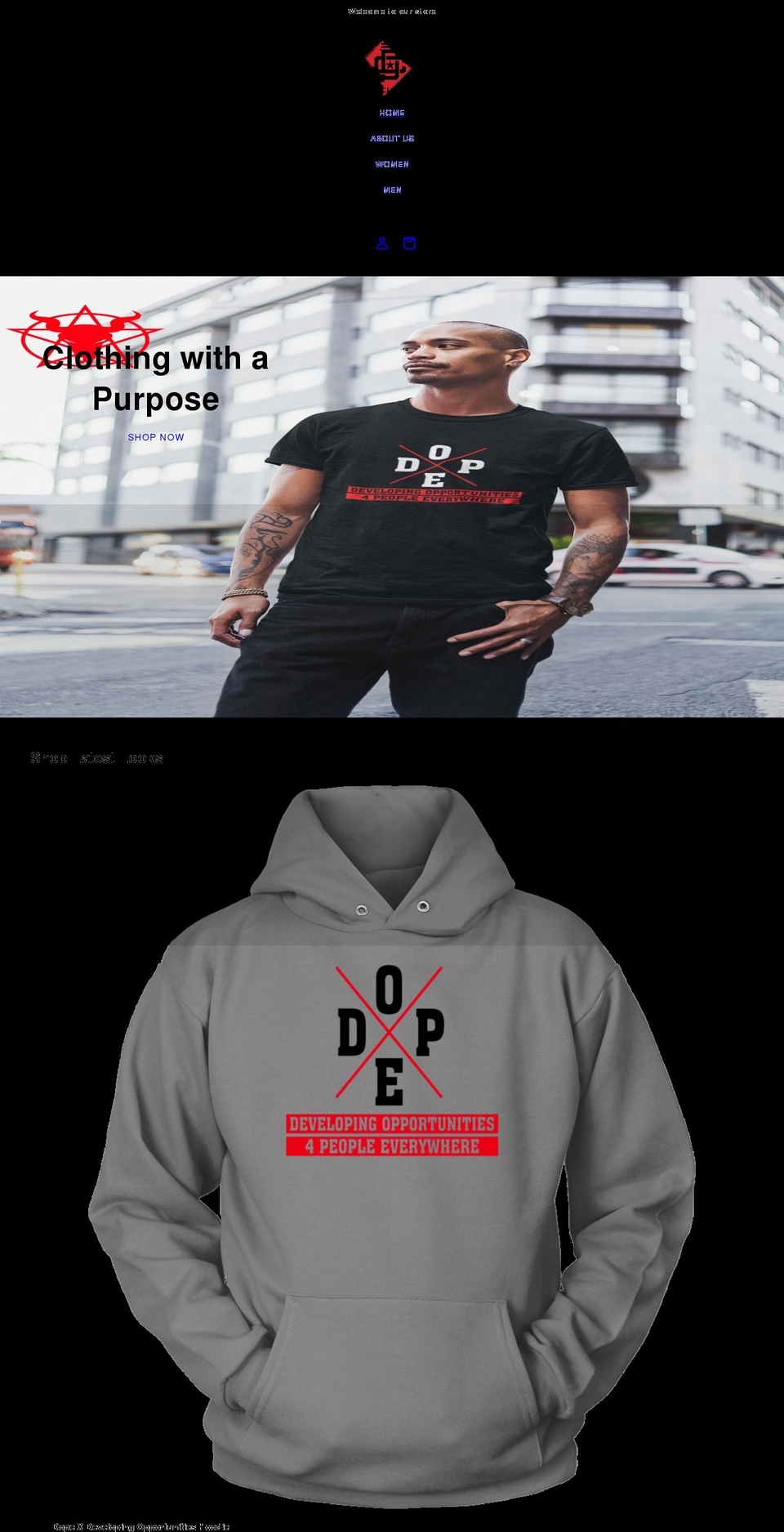 dopeclothin.com shopify website screenshot