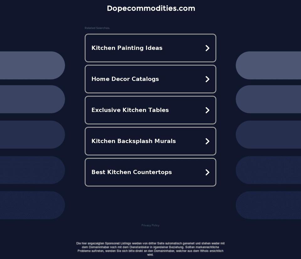 dopecommodities.com — Shopify storefront screenshot