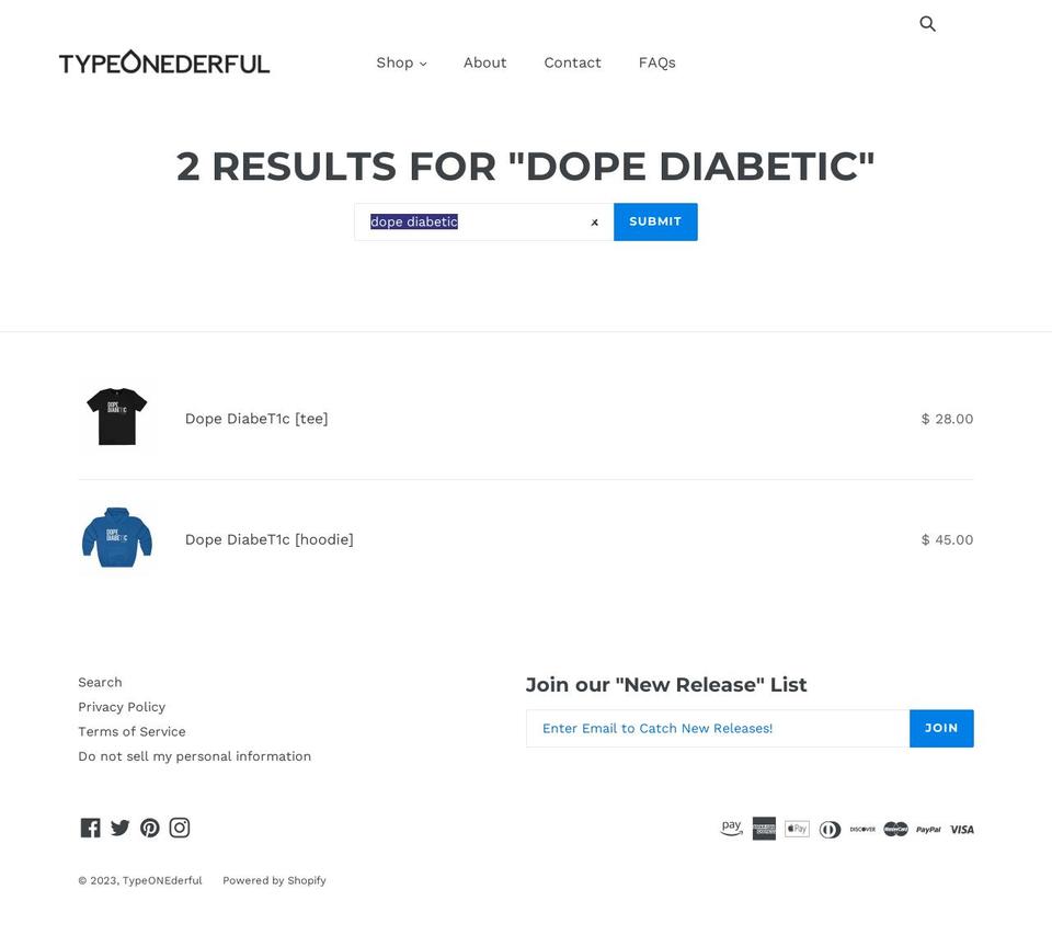 dopediabetic.com — Shopify storefront screenshot