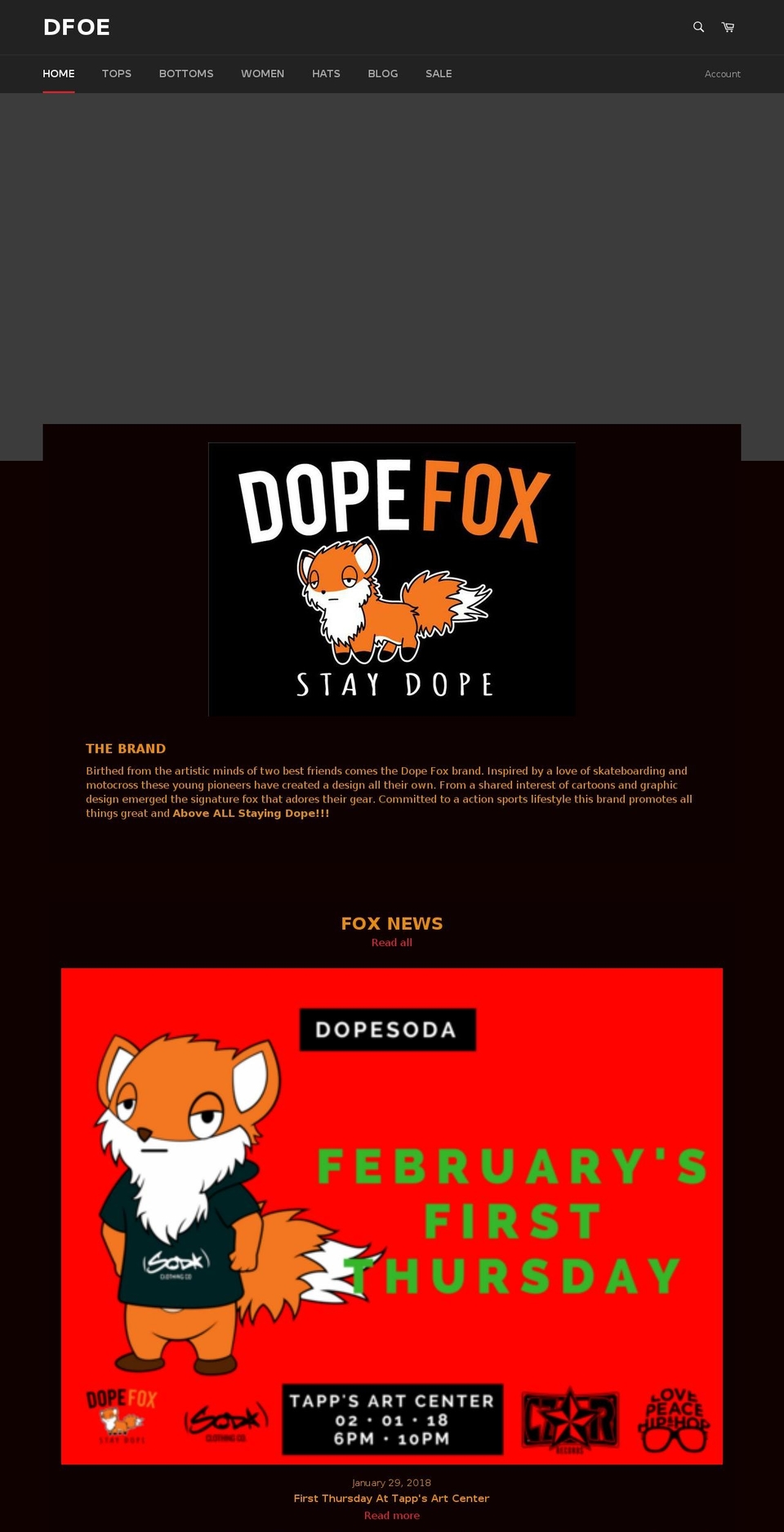 dopefox.com shopify website screenshot