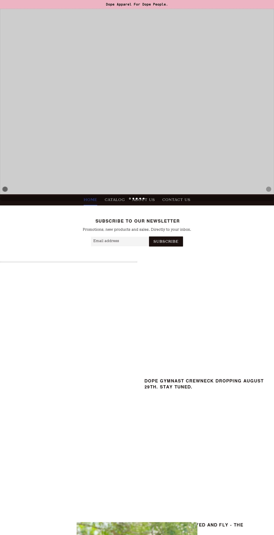 dopegymnastapparel.com shopify website screenshot