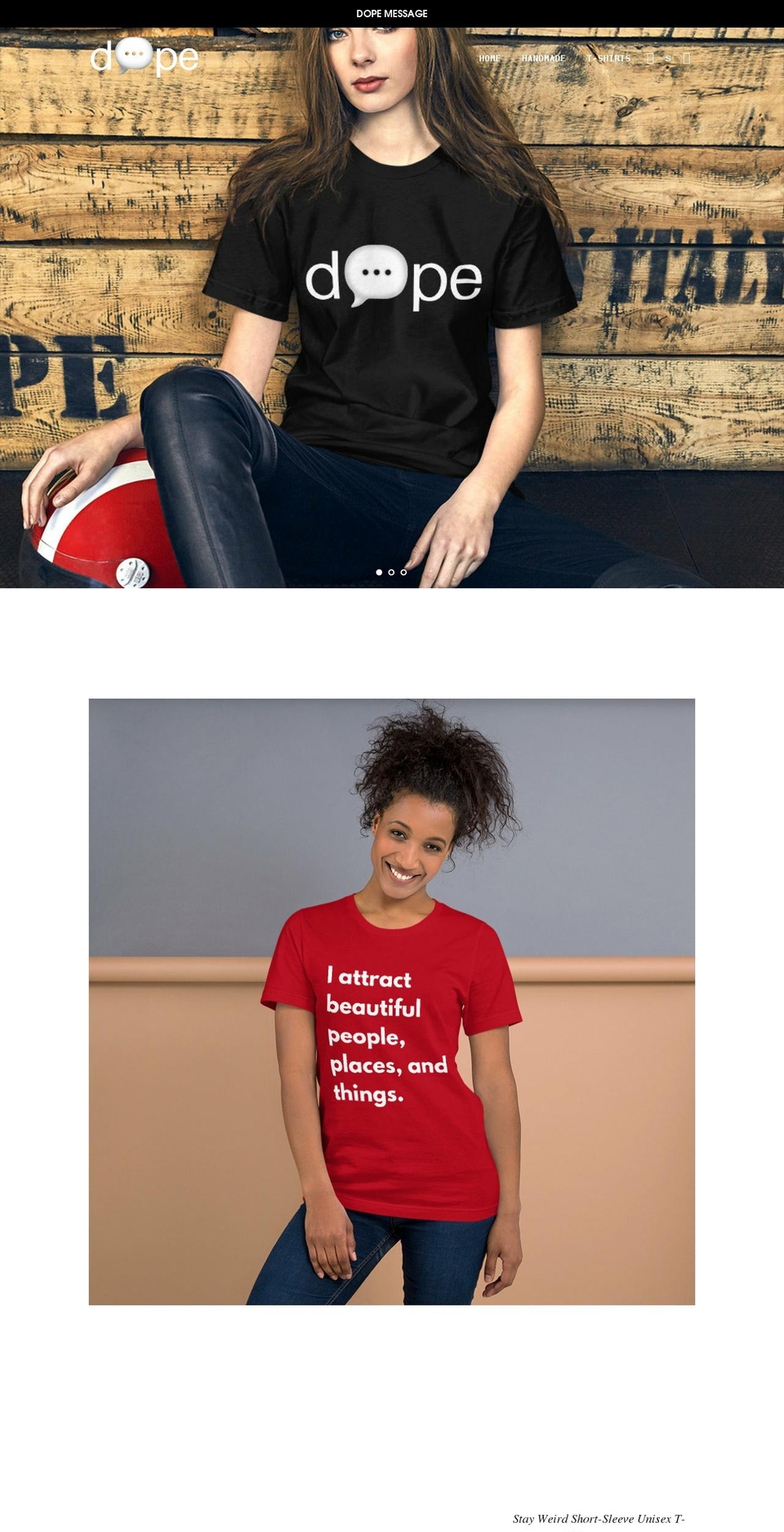dopemessage.com shopify website screenshot