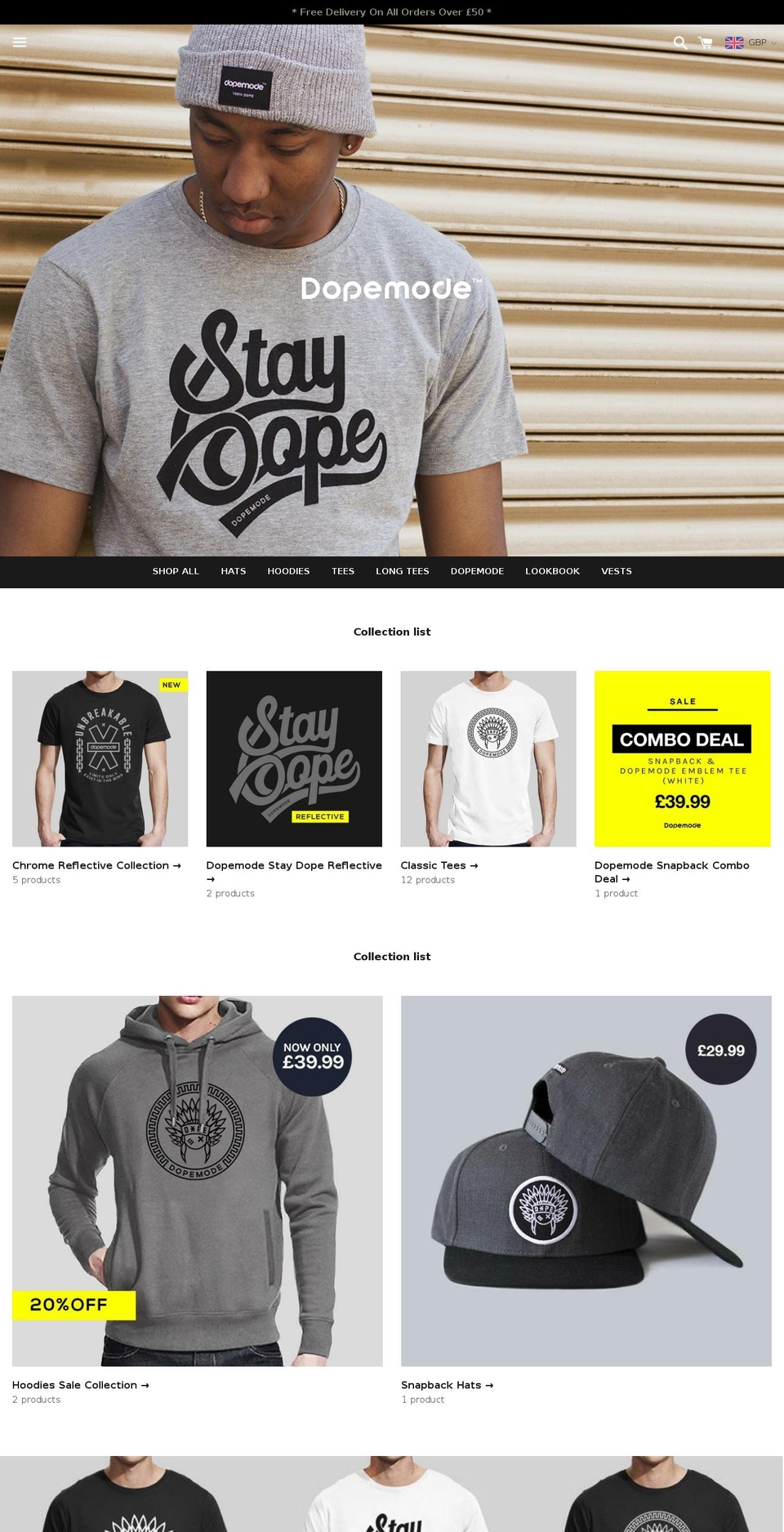dopemode.com — Shopify storefront screenshot