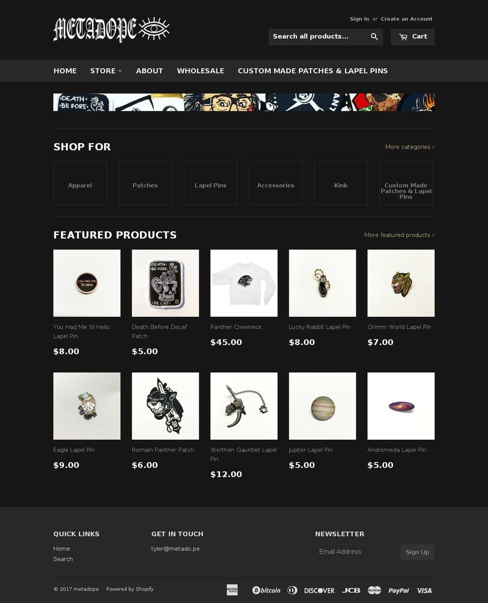 dopepatches.com shopify website screenshot