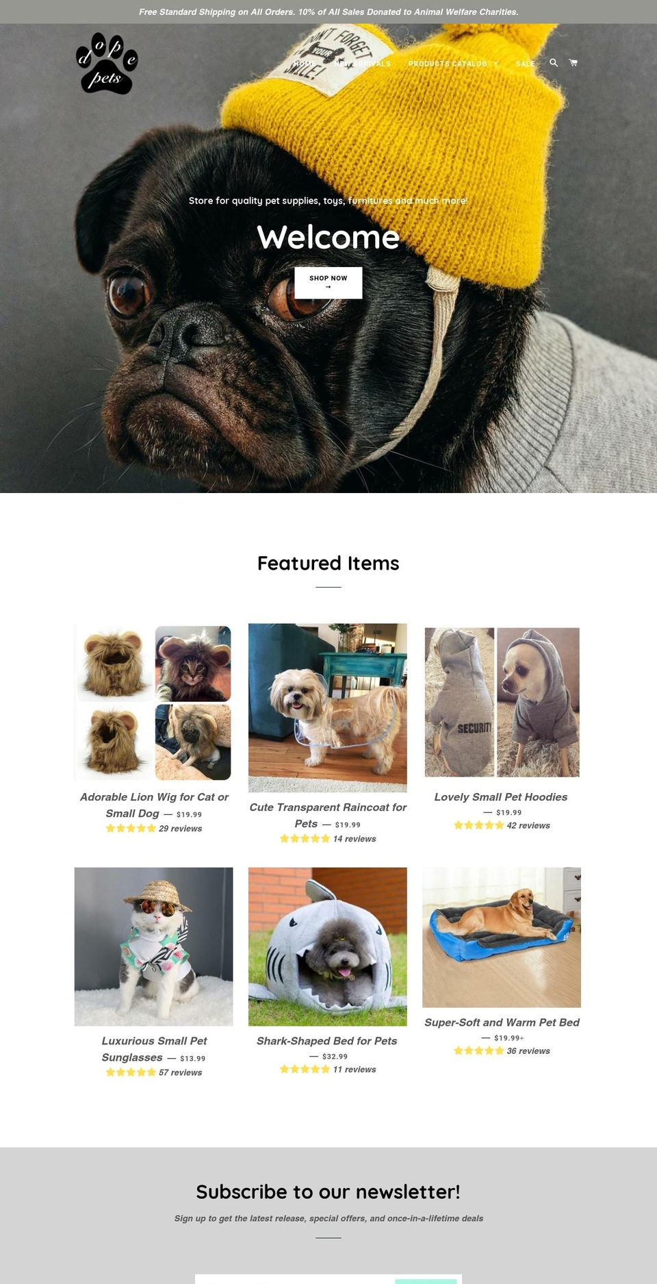 dopepets.com — Shopify storefront screenshot