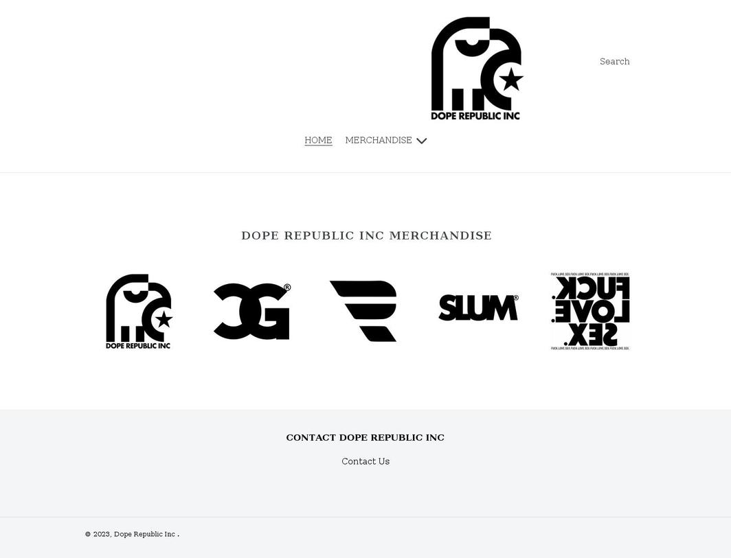 doperepublicinc.com shopify website screenshot