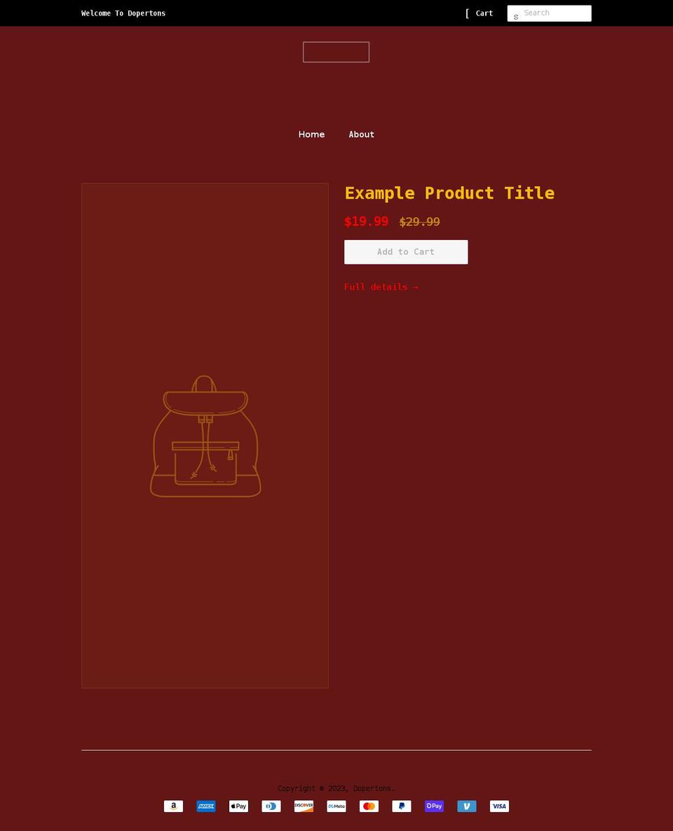 dopertons.com — Shopify storefront screenshot