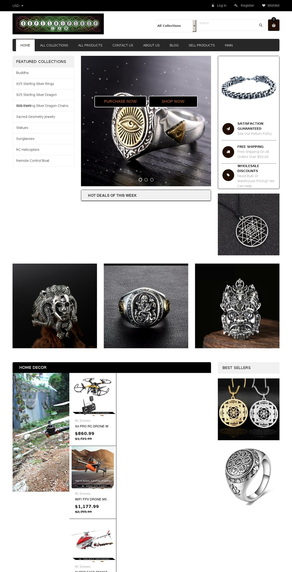dopeshipshop.com — Shopify storefront screenshot