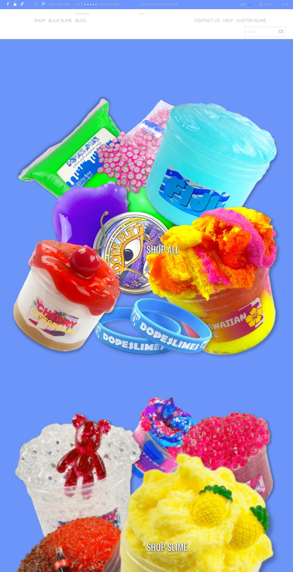 dopeslimes.com — Shopify storefront screenshot