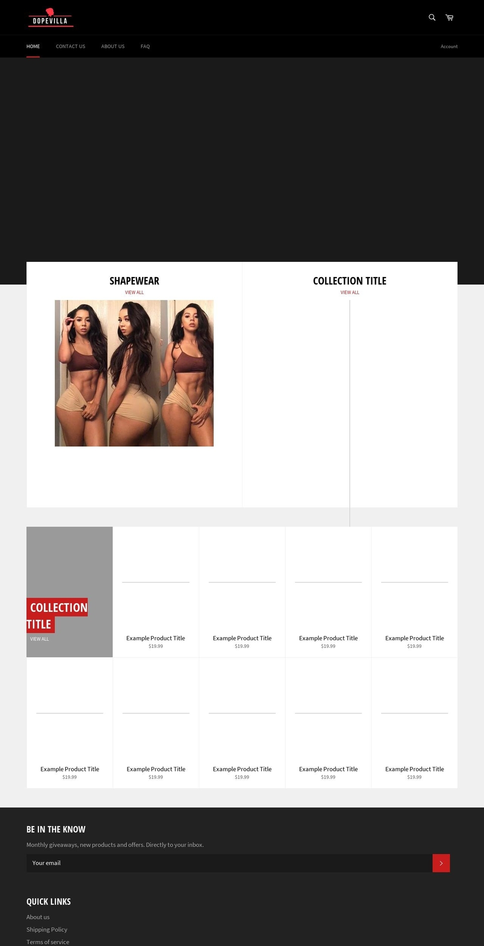 dopevilla.com — Shopify storefront screenshot