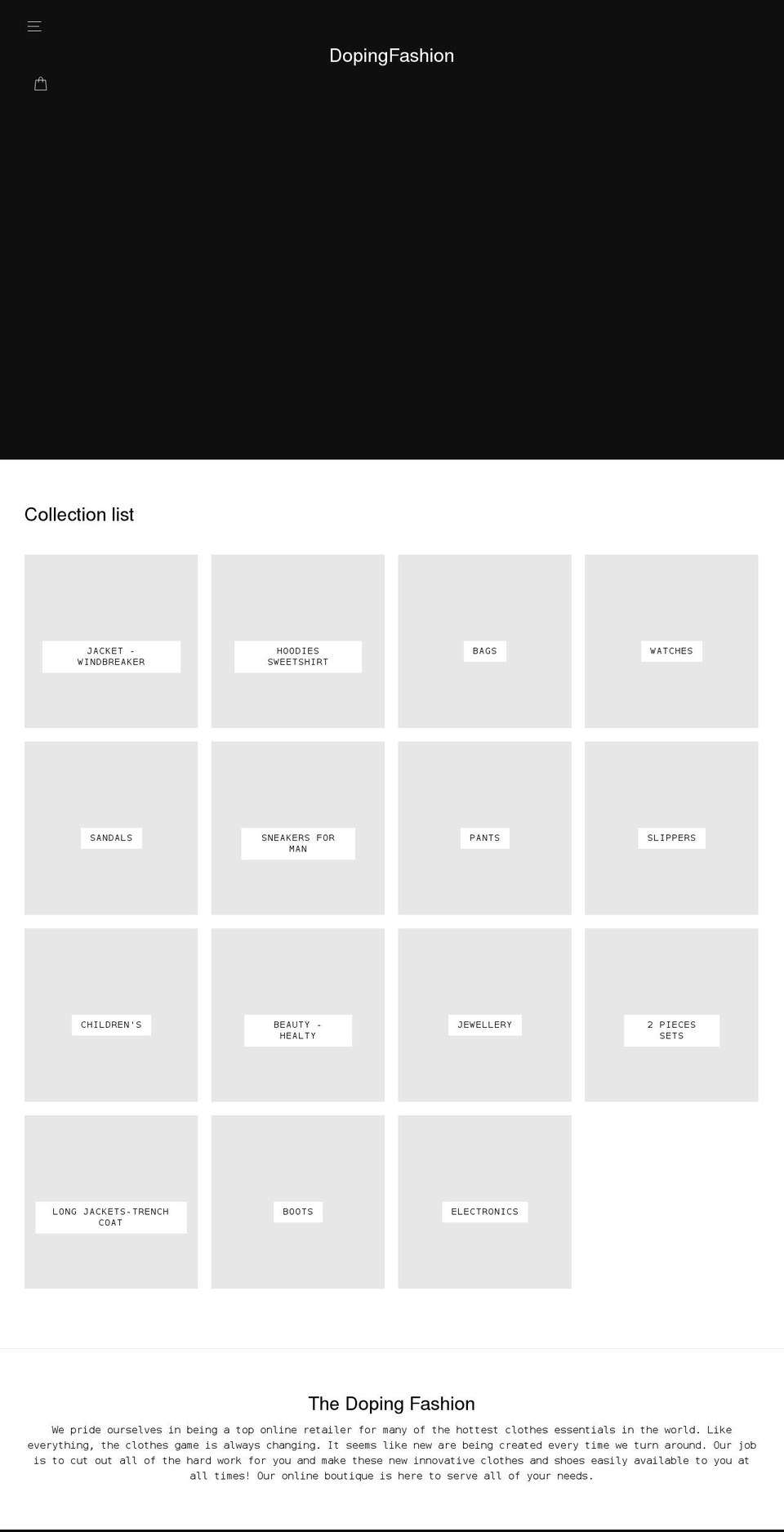 dopingfashion.com shopify website screenshot