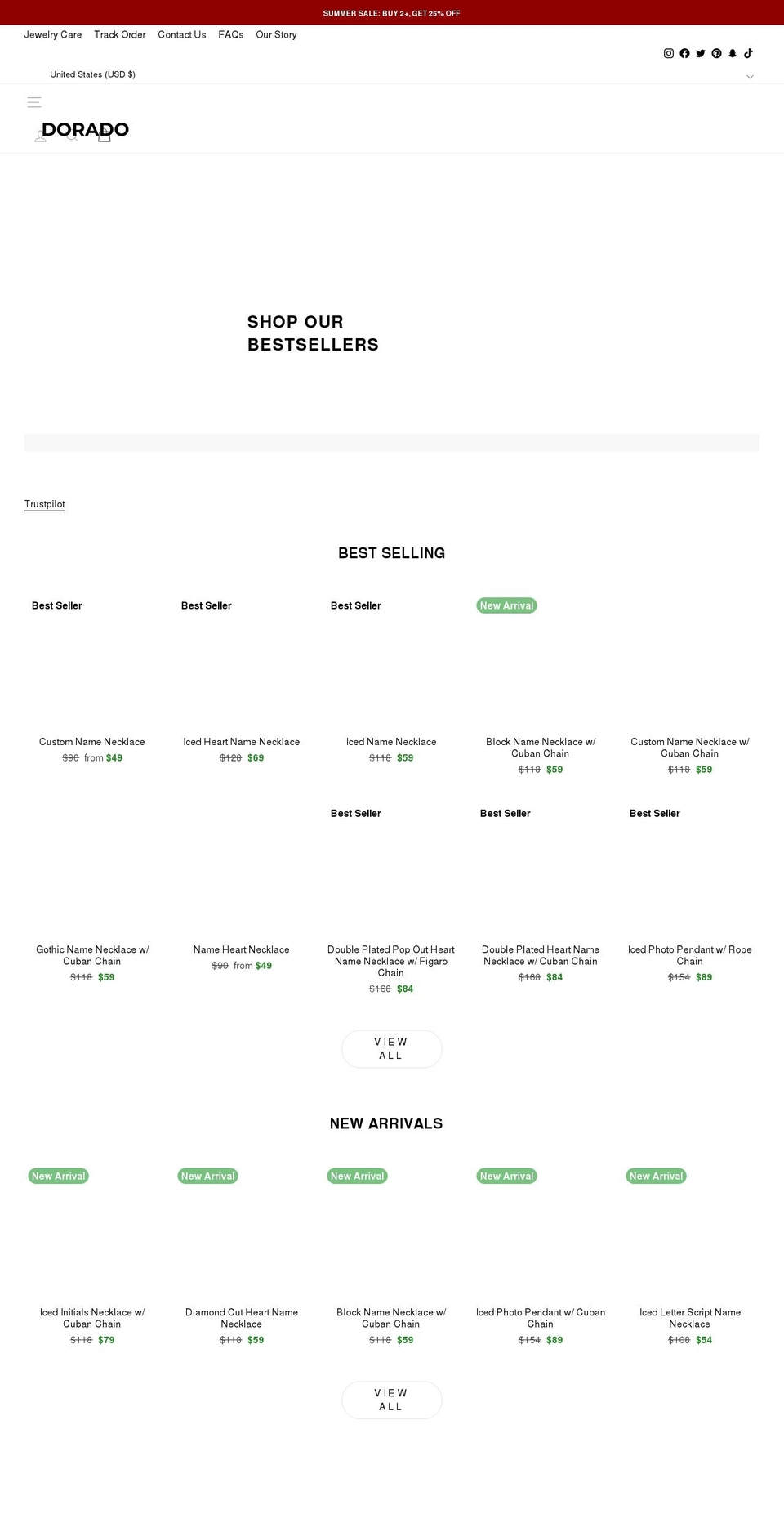 doradofashion.net shopify website screenshot