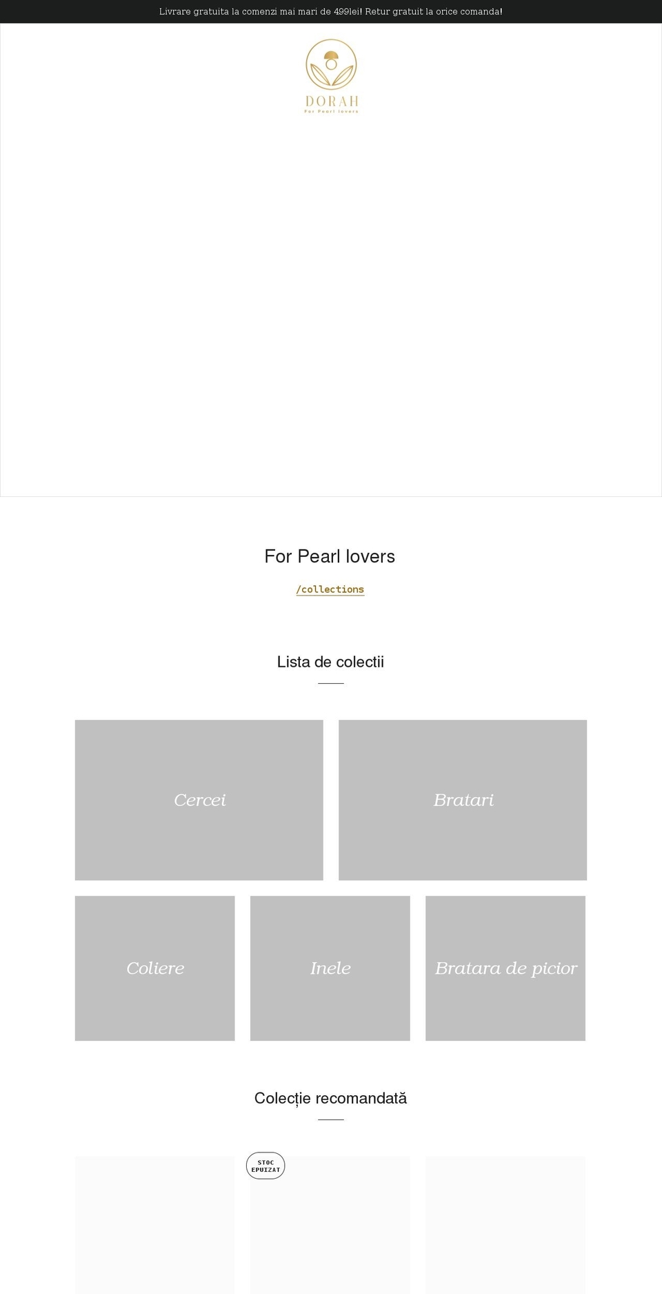 dorah.ro shopify website screenshot