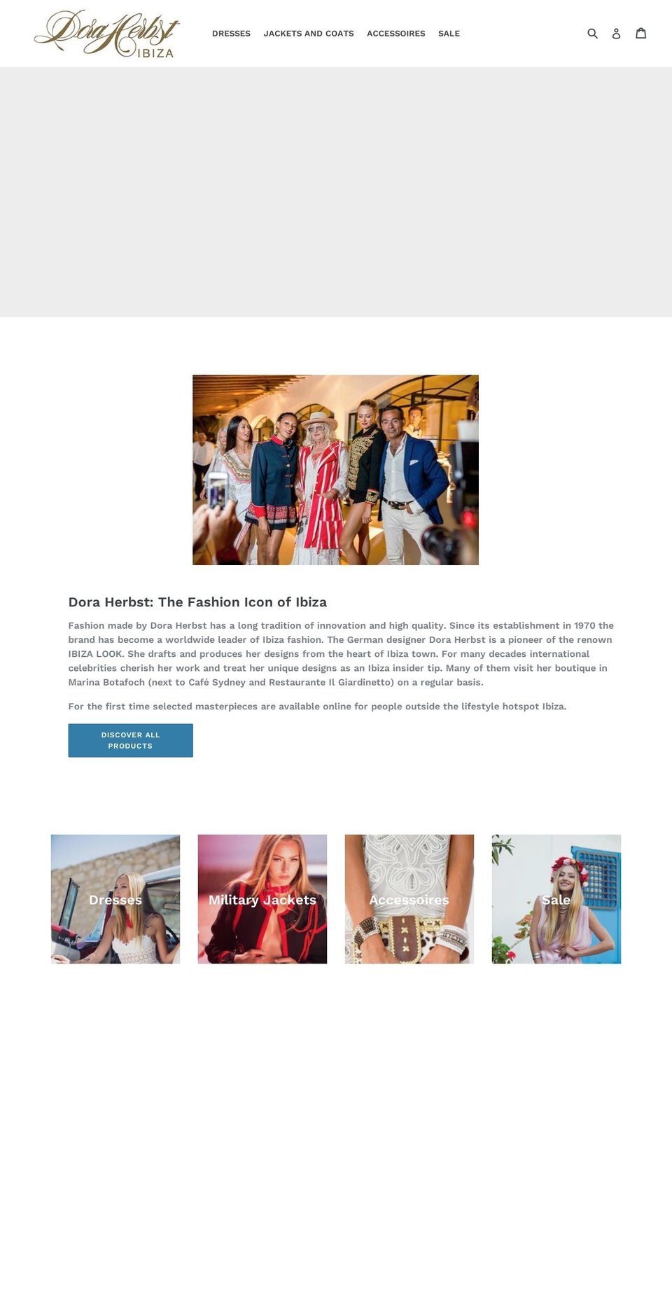 doraherbstibiza.com — Shopify storefront screenshot