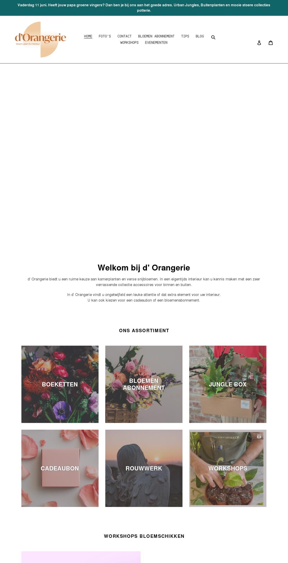 dorangerie-zedelgem.be shopify website screenshot