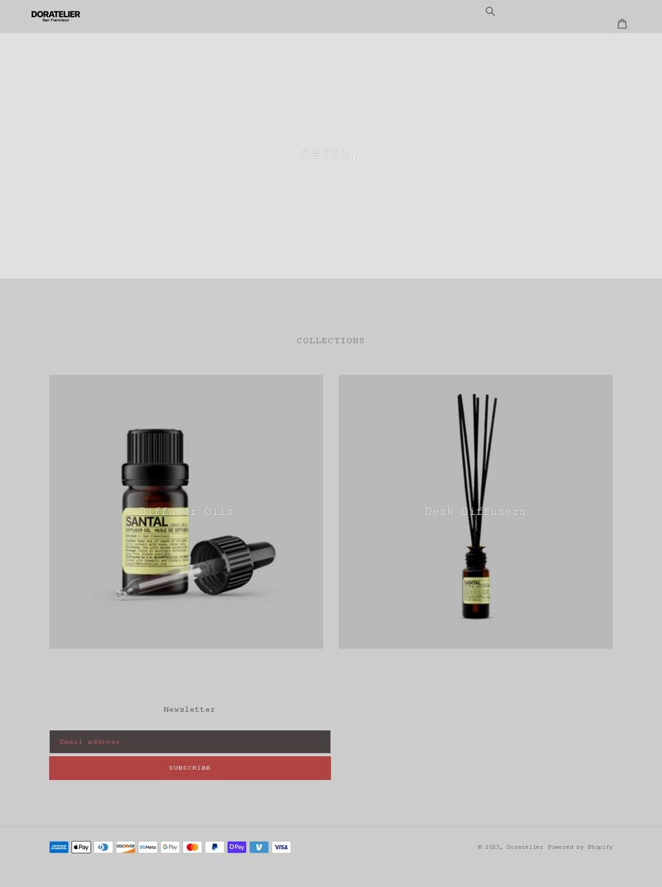 doratelier.com shopify website screenshot