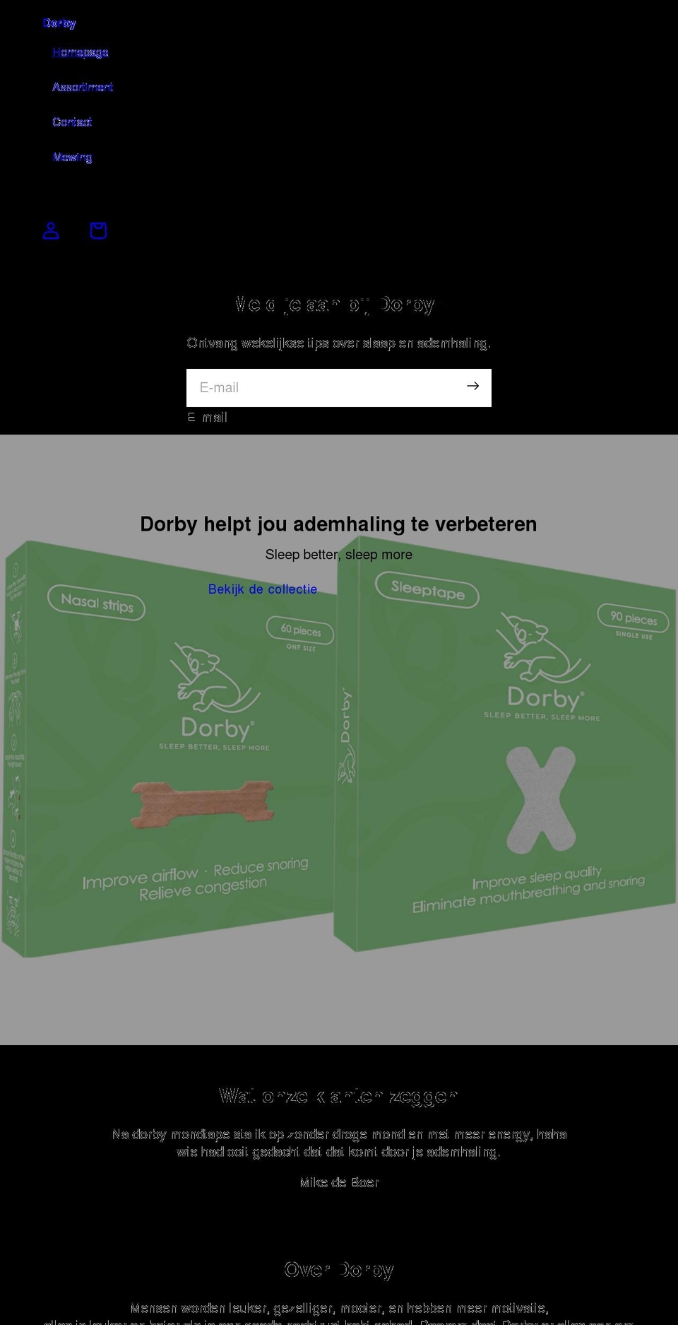 dorby.eu shopify website screenshot