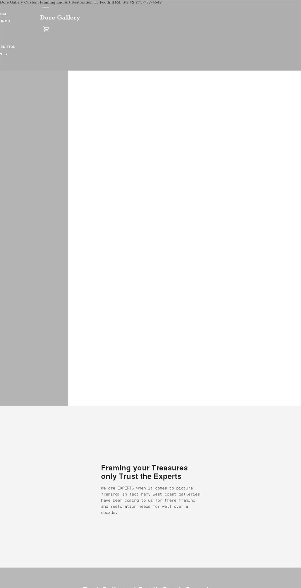 dore.gallery shopify website screenshot