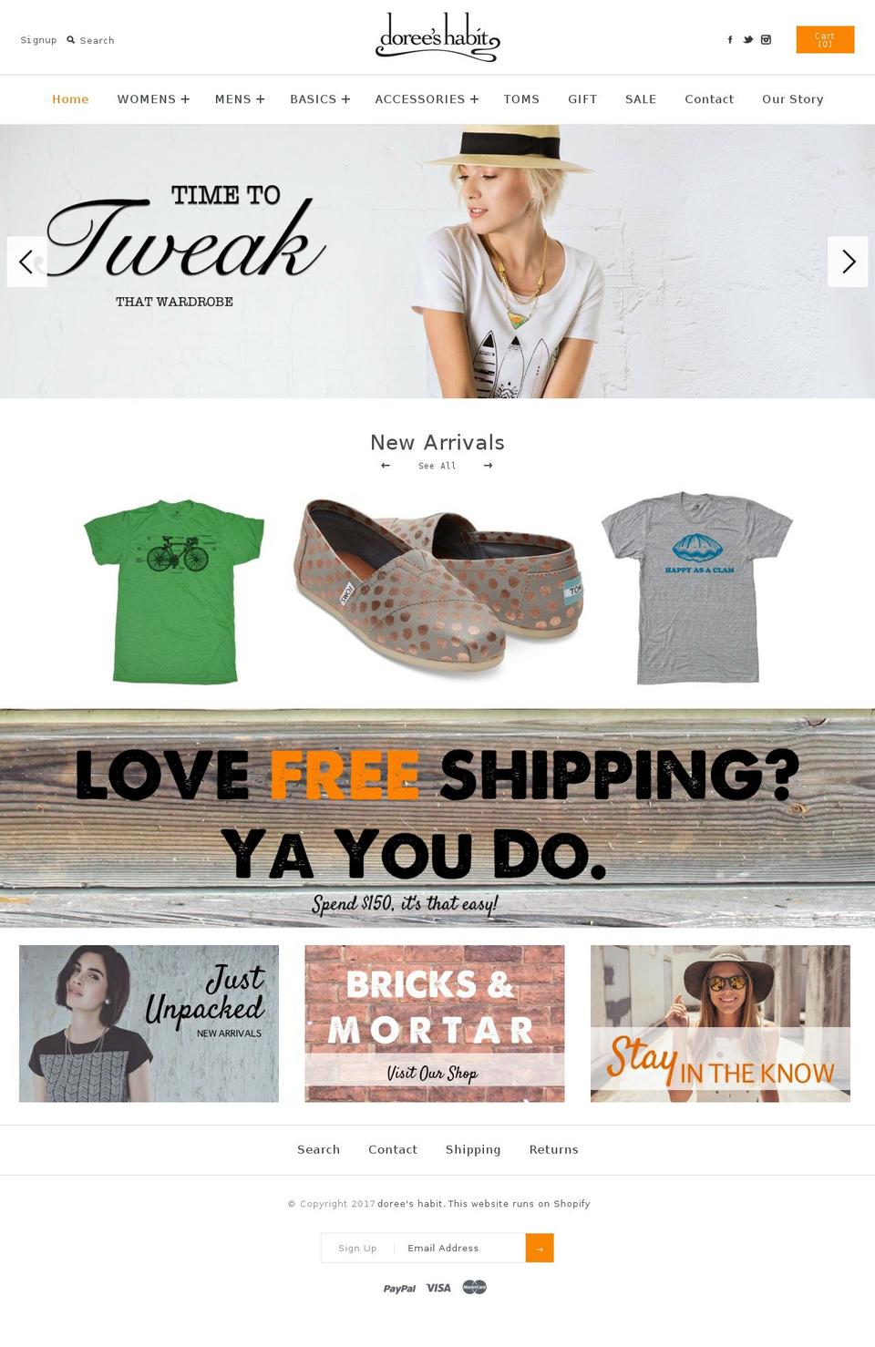 North Shopify theme site example dorees.ca